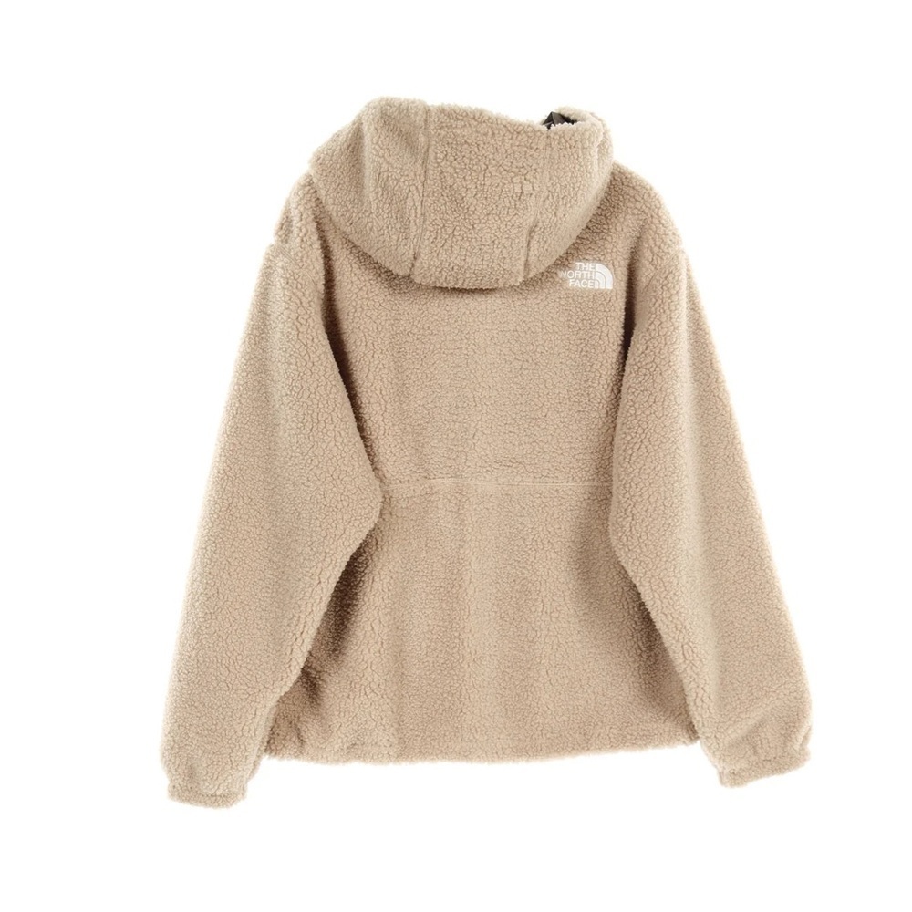 The North Face WHITE LABEL PLAY GREEN RVS FLEECE Jacket Beige Reversible Hooded - Picture 3 of 7